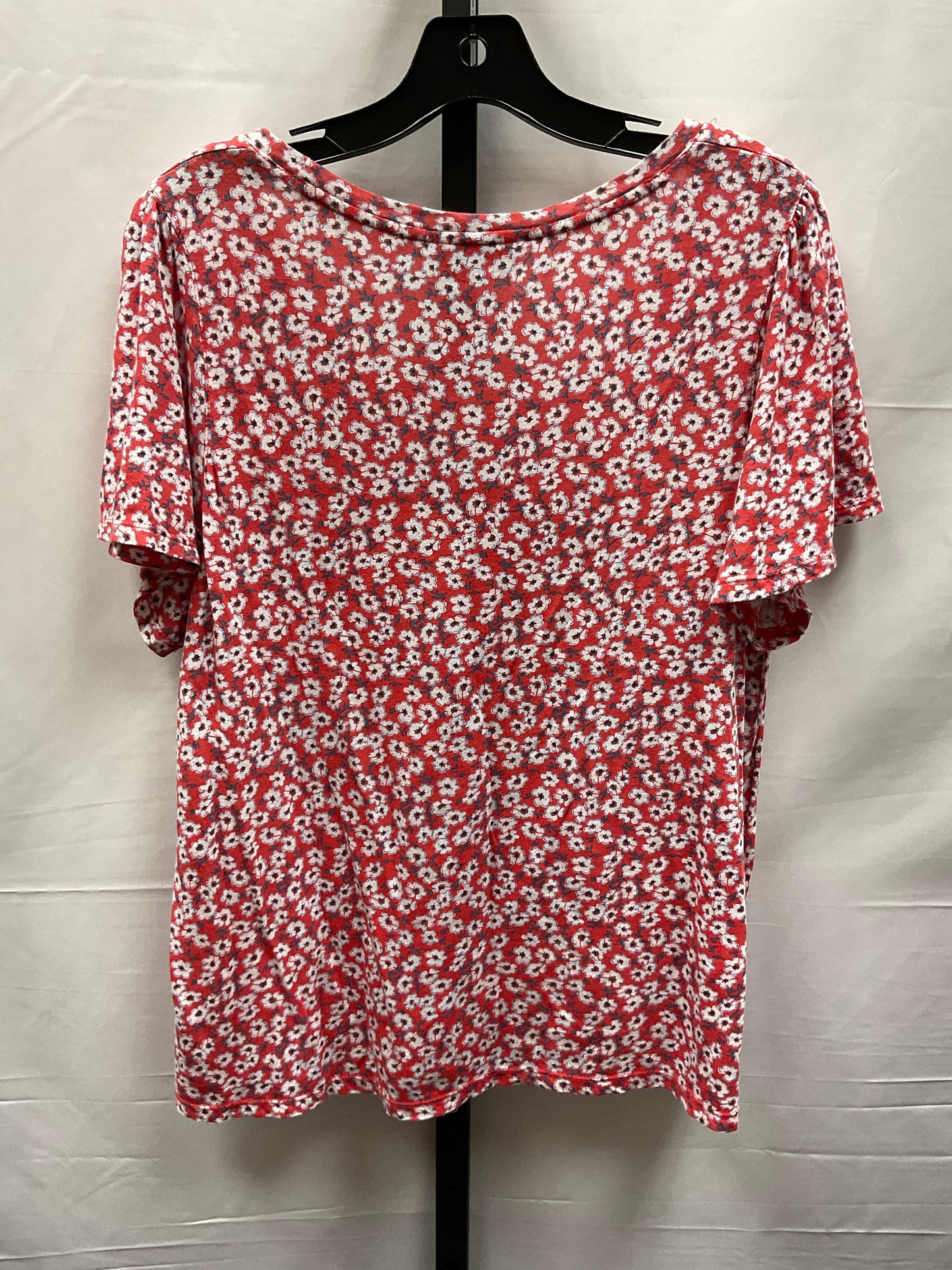 Floral Print Top Short Sleeve Lucky Brand, Size L