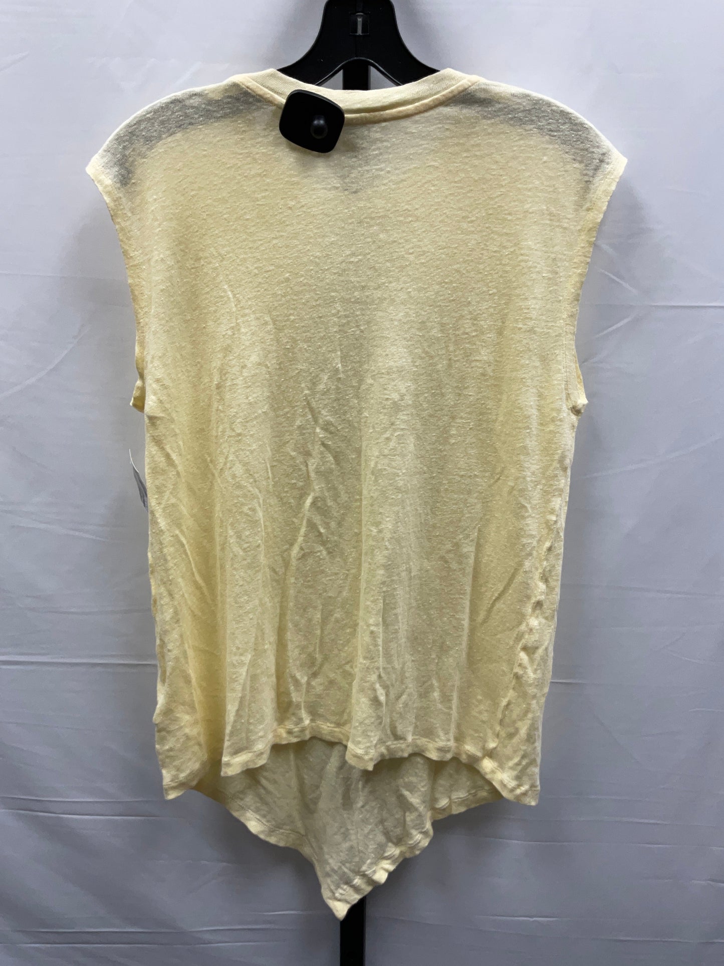 Yellow Top Short Sleeve Basic Clothes Mentor, Size M