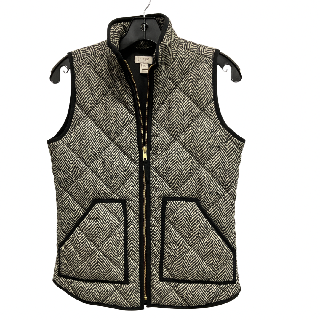 Vest Puffer & Quilted By J. Crew In Black & Tan, Size: Xxs