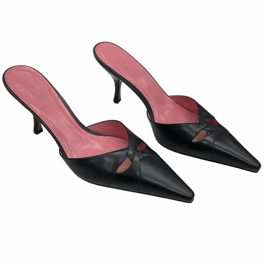 Shoes Heels Kitten By Loft In Black & Pink, Size: 6