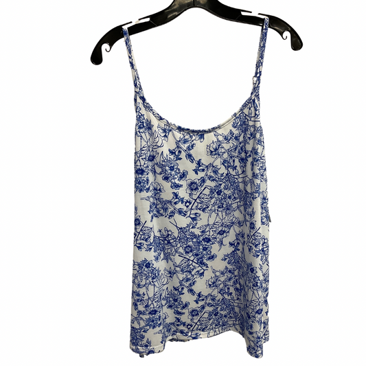 Top Cami By Clothes Mentor In Blue & White, Size: Xxl