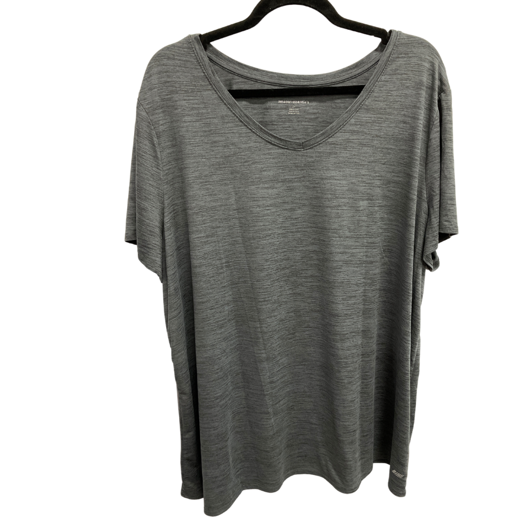 Top Short Sleeve Basic By Amazon Essentials In Grey, Size: 2x