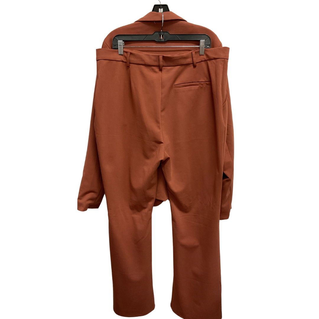 Pants Suit 2pc By Fashion Nova In Brown, Size: 2x