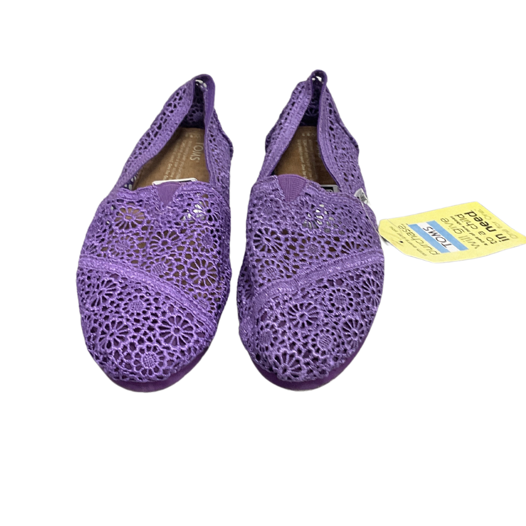 Shoes Flats By Toms In Purple, Size: 8.5