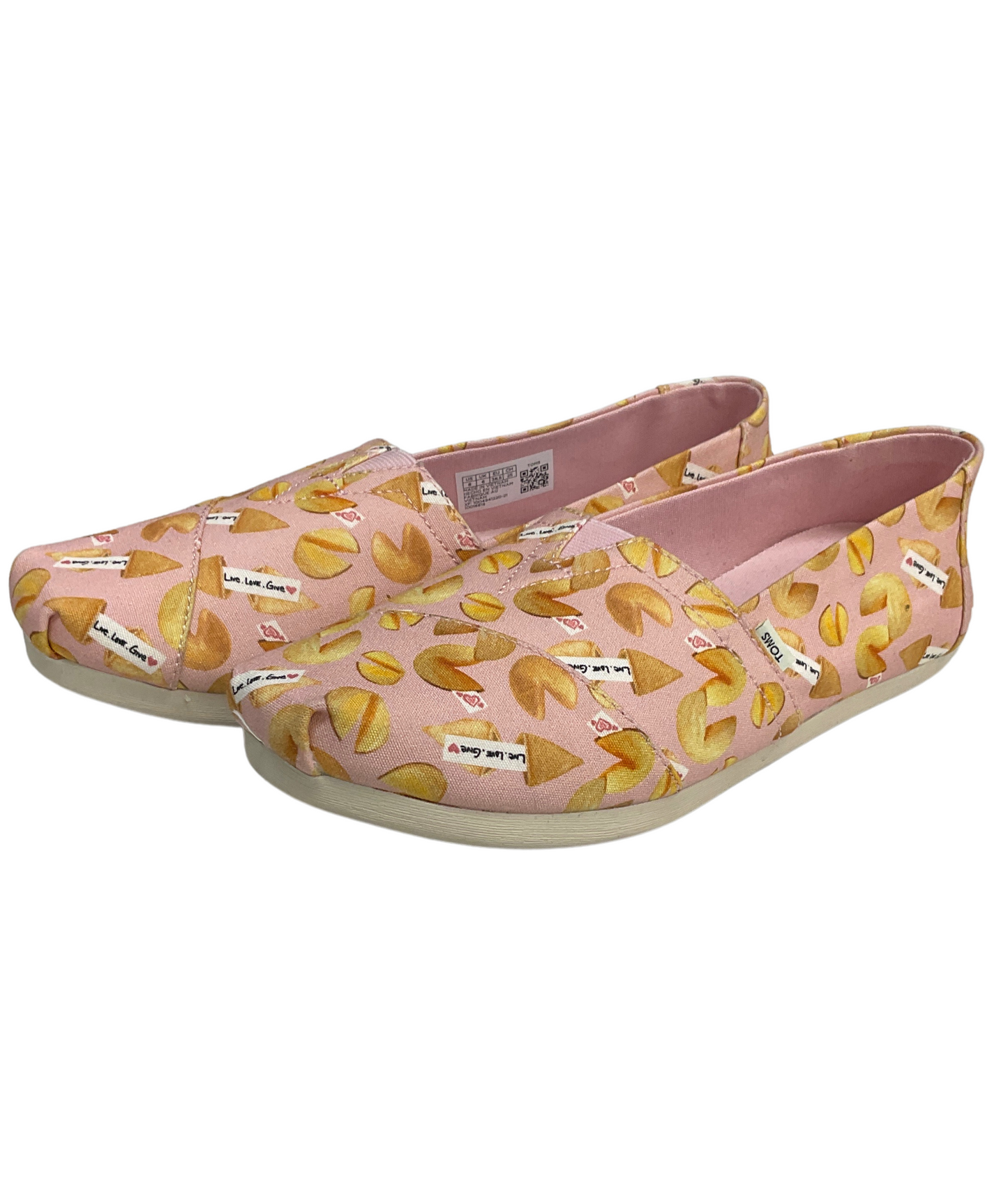 Shoes Flats By Toms In Pink & Tan, Size: 8