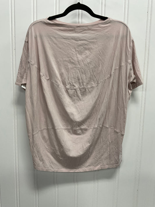 Athletic Top Short Sleeve By Lululemon In Pink, Size: S