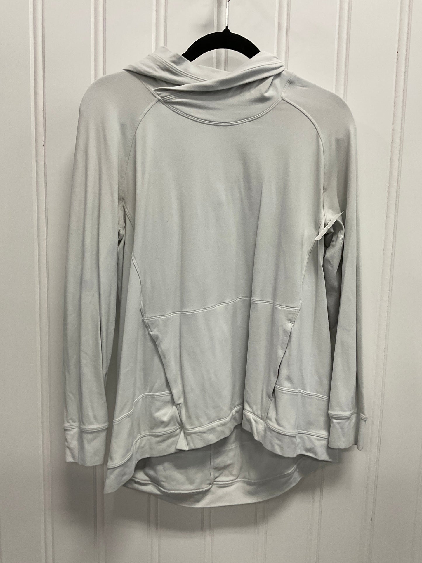 Athletic Top Long Sleeve Hoodie By Lululemon In White, Size: S