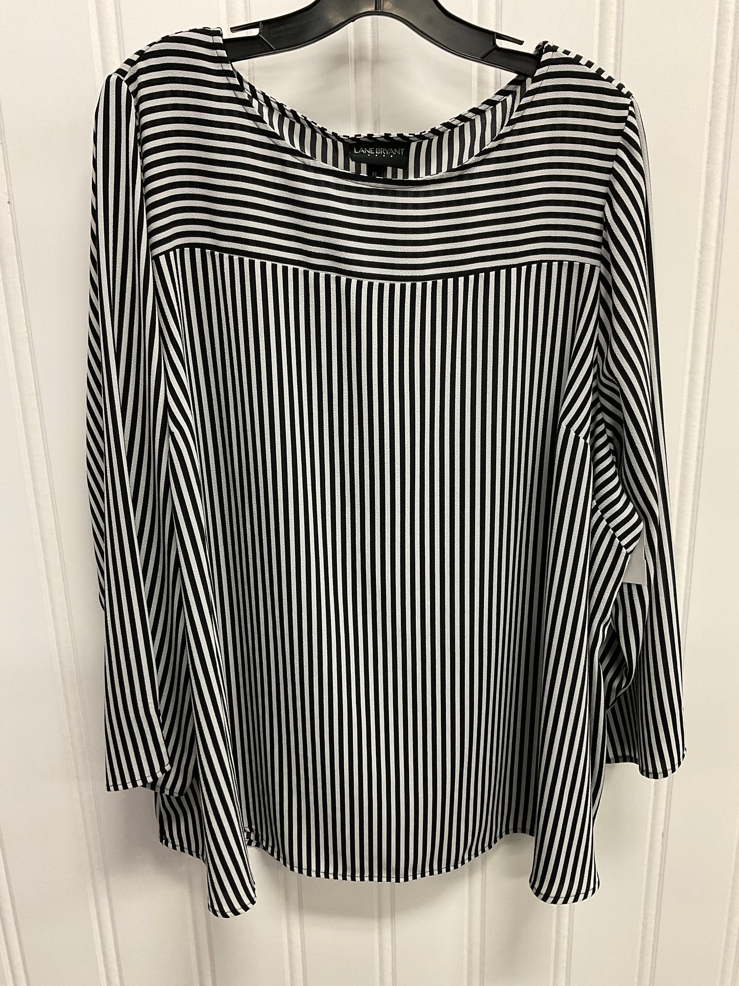 Top Long Sleeve By Lane Bryant In Striped Pattern, Size: 3x