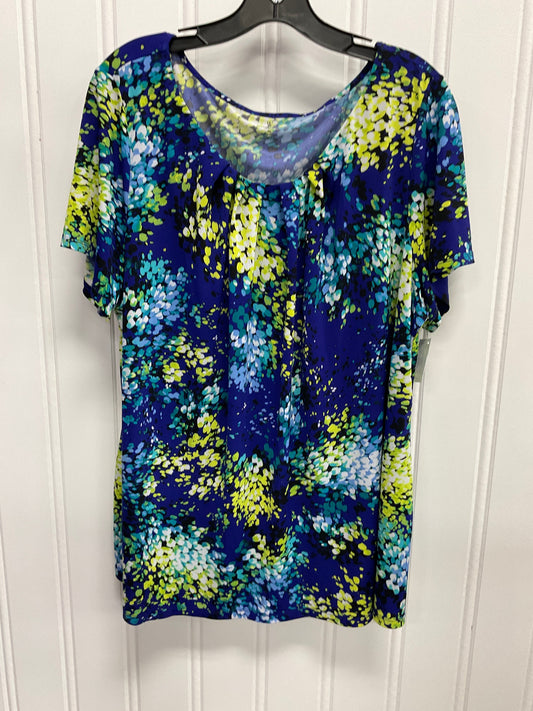 Top Short Sleeve By Worthington In Multi-colored, Size: 2x