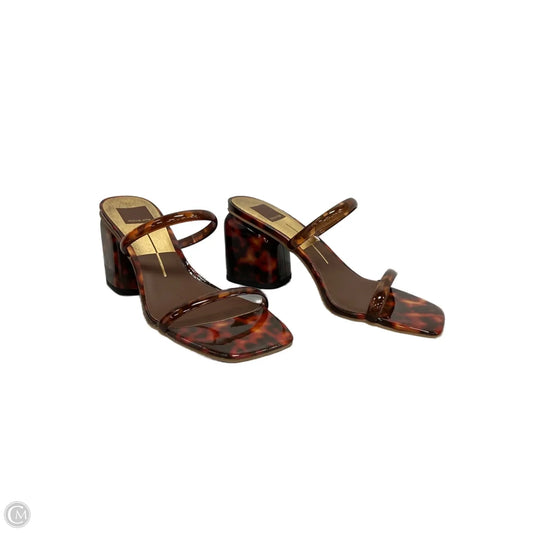 Sandals Heels Block By Dolce Vita In Tortoise Shell Print, Size: 8