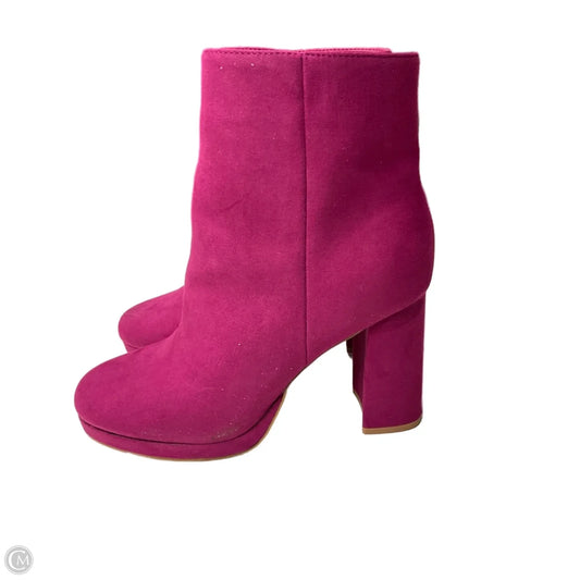 Boots Ankle Heels By Shoedazzle In Pink, Size: 10