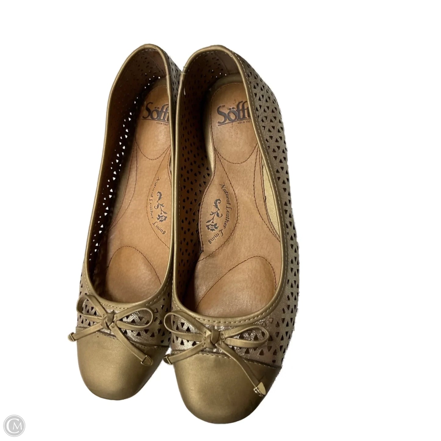 Shoes Flats By Sofft In Gold, Size: 10