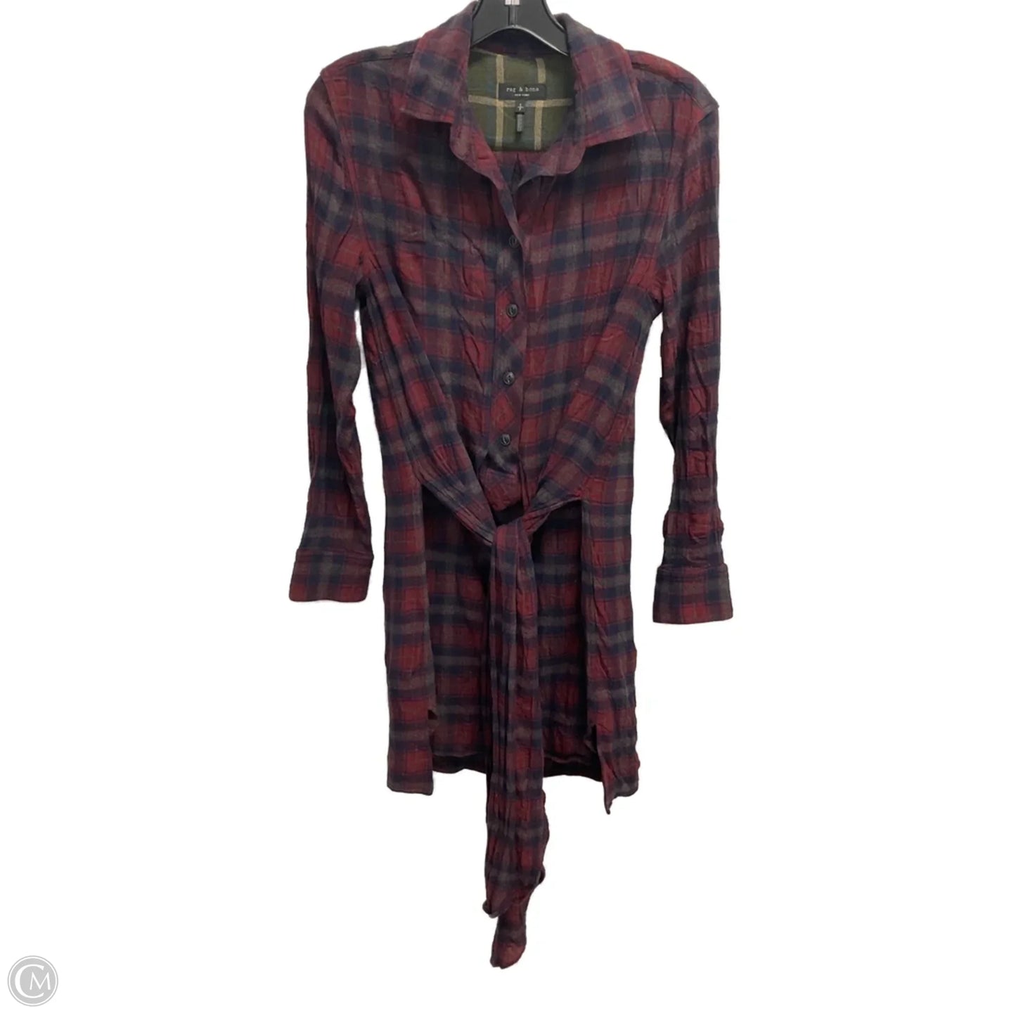 Dress Casual Midi By Rag And Bone In Plaid Pattern, Size: Sp