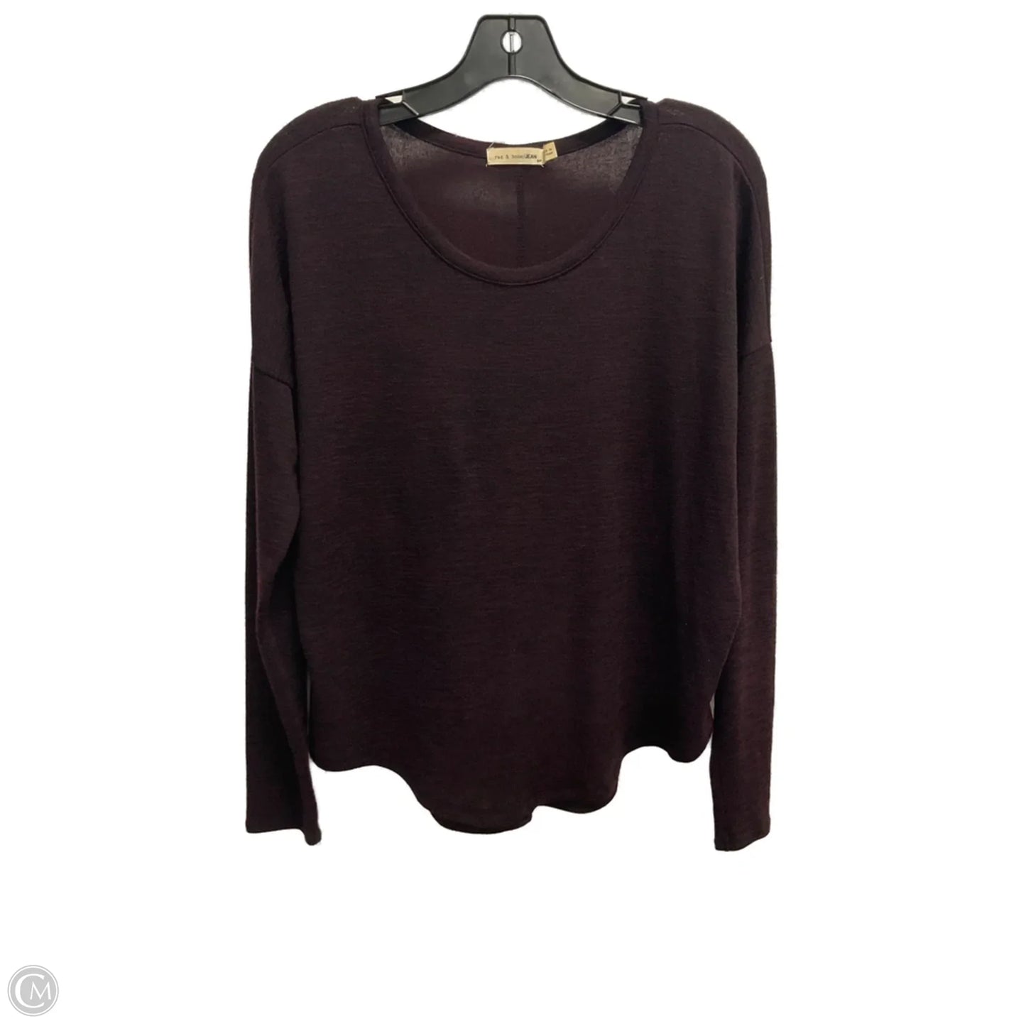 Top Long Sleeve Basic By Rag And Bone In Maroon, Size: Sp