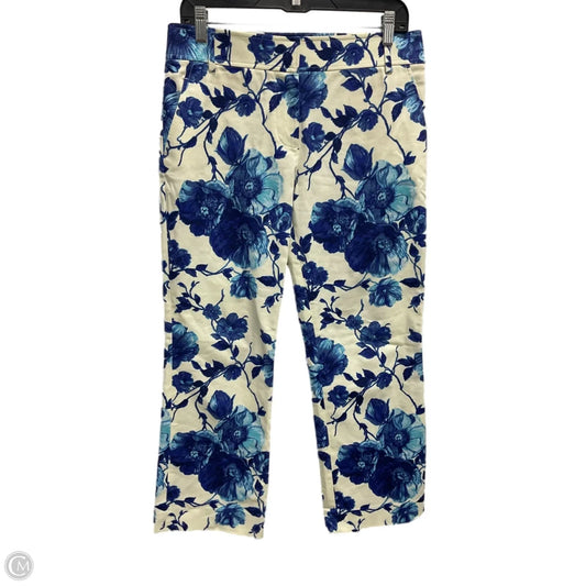 Jeans Designer By Tory Burch In Blue & Cream, Size: 4