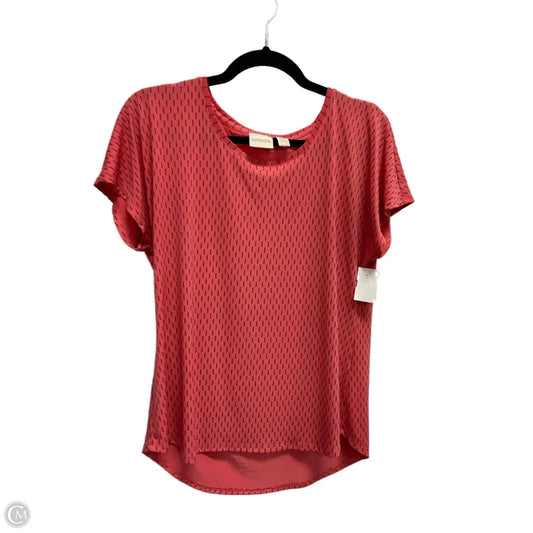 Top Short Sleeve By Chicos In Pink, Size: M