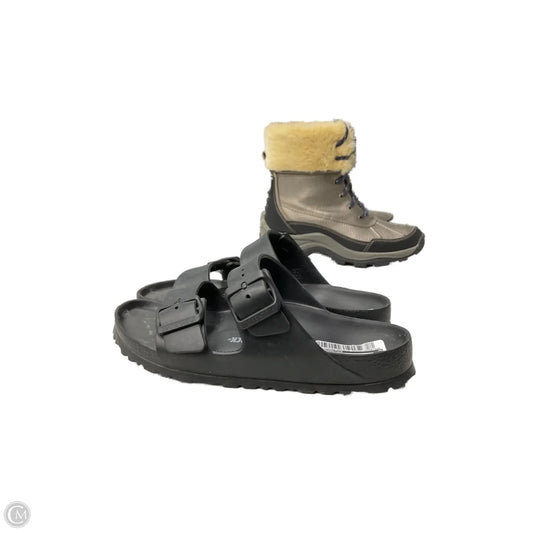 Sandals Flats By Birkenstock In Black, Size: 6