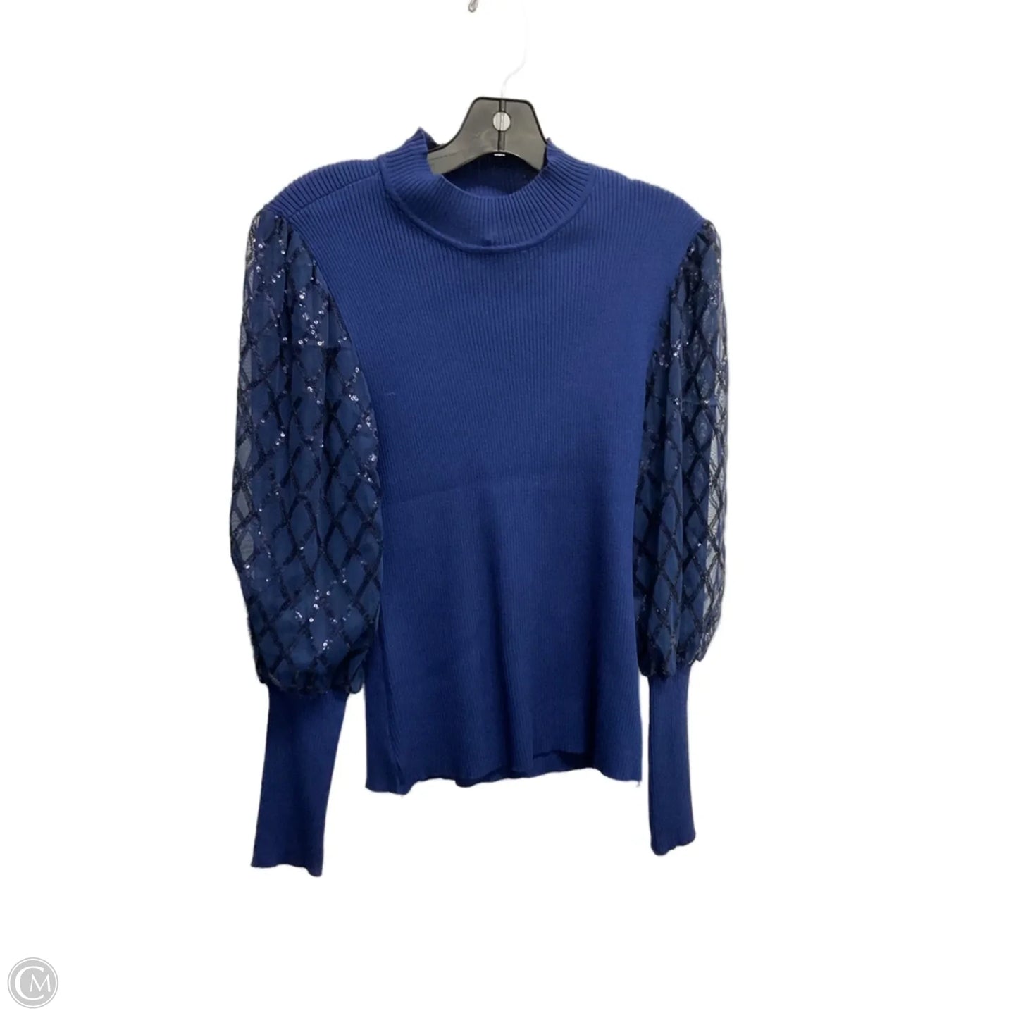 Top Long Sleeve By Cato In Blue, Size: L