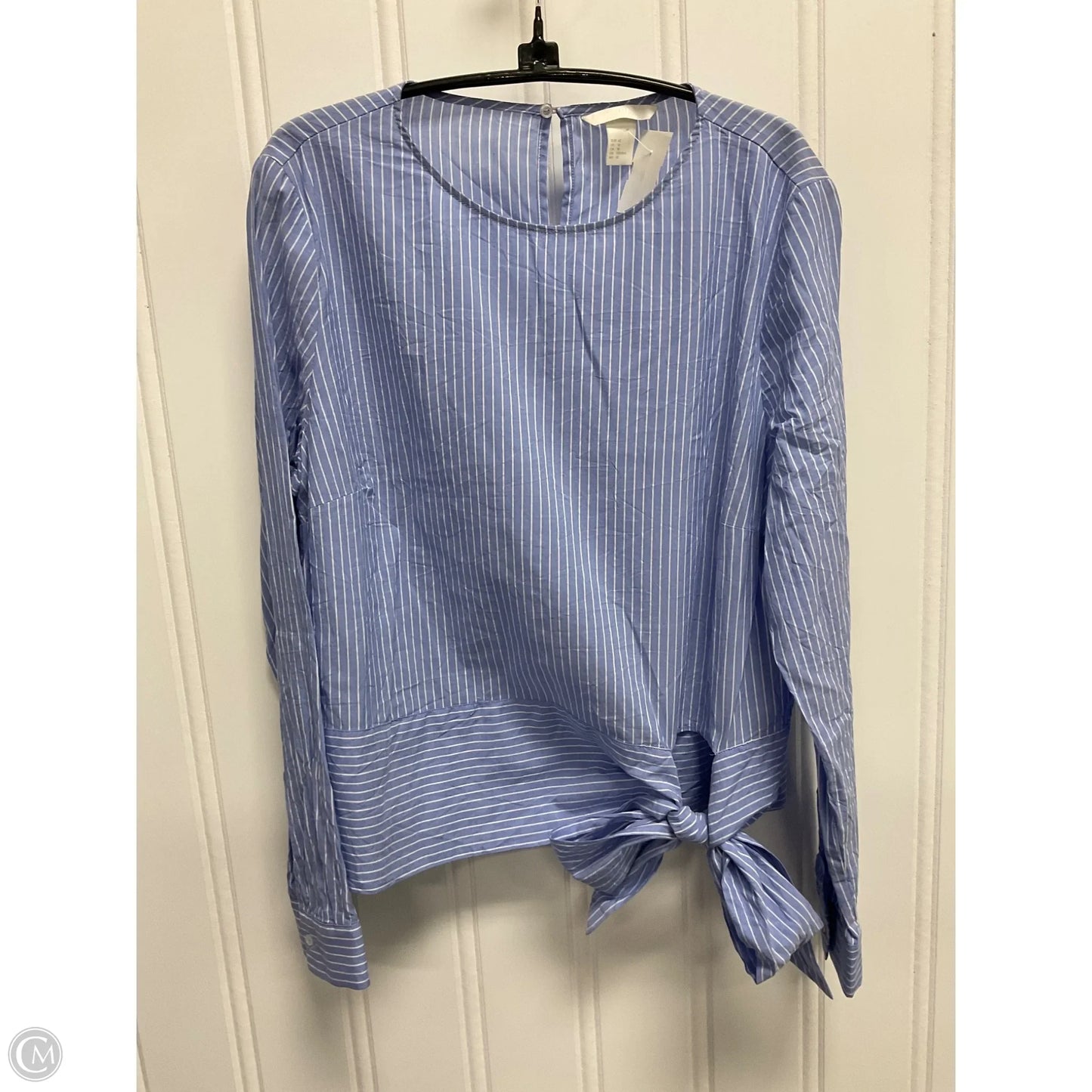 Top Long Sleeve By H&m In Blue, Size: M