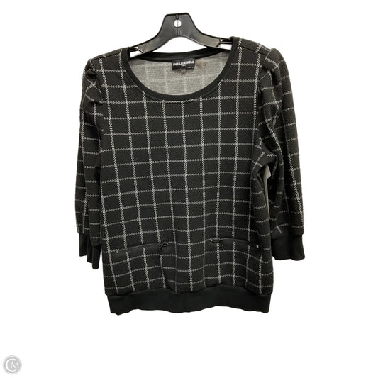 Blouse Designer By Karl Lagerfeld In Black, Size: M