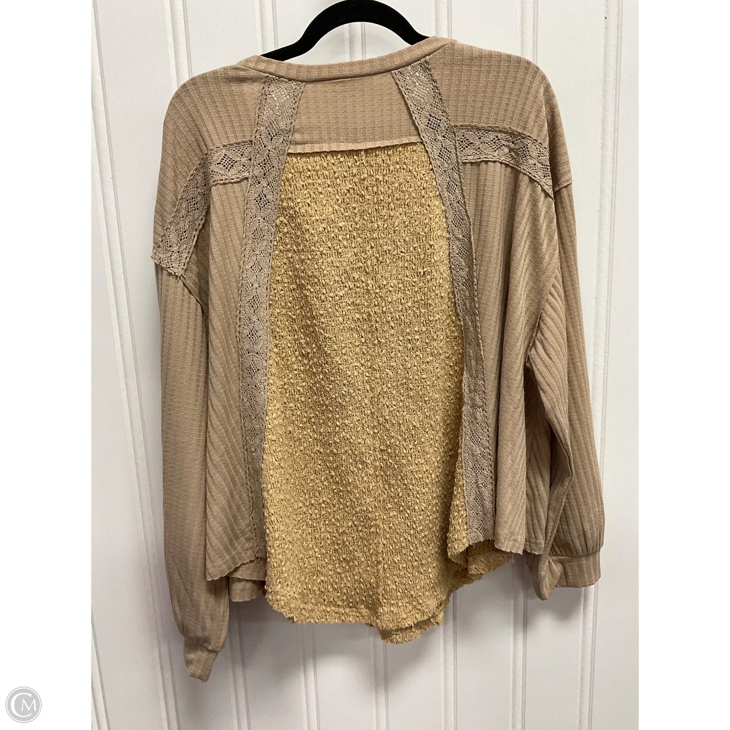 Top Long Sleeve By Pol In Brown, Size: M