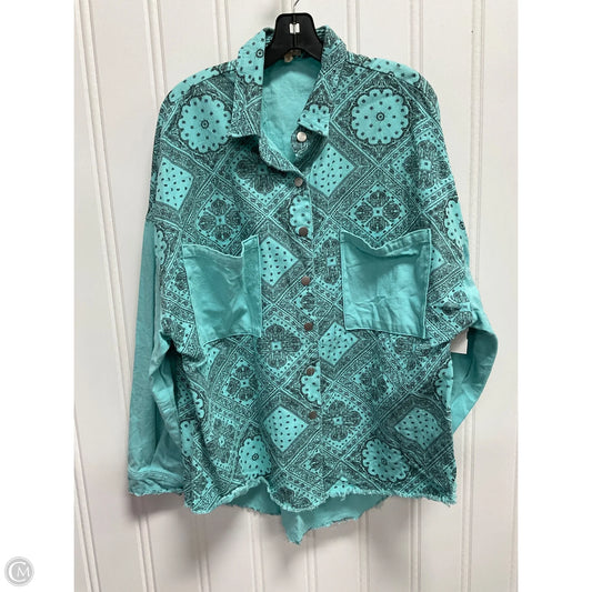 Jacket Denim By Pol In Blue, Size: S