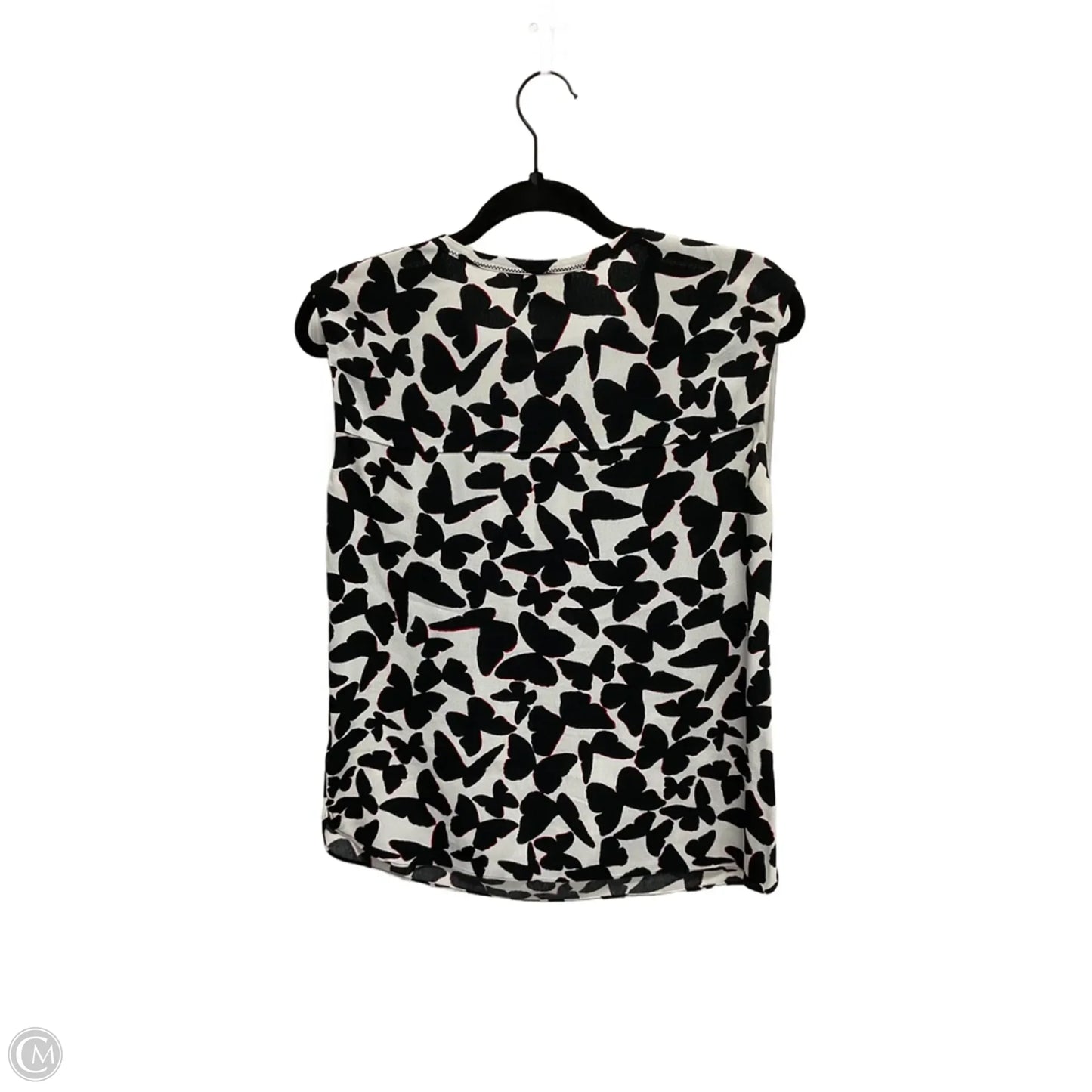Top Sleeveless Designer By Kate Spade In Black & White, Size: Xs