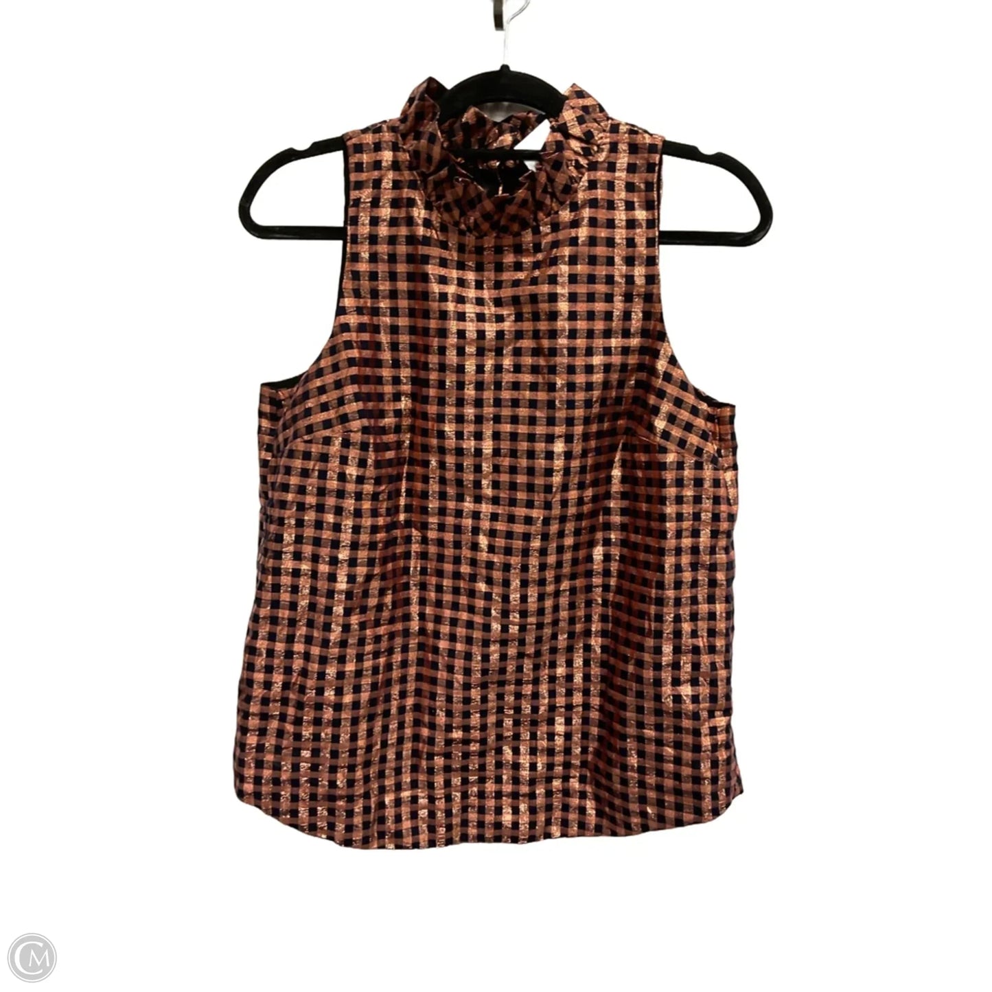 Top Sleeveless By J. Crew In Plaid Pattern, Size: S