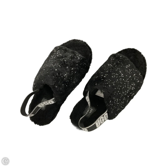Slippers Designer By Ugg In Black, Size: 7