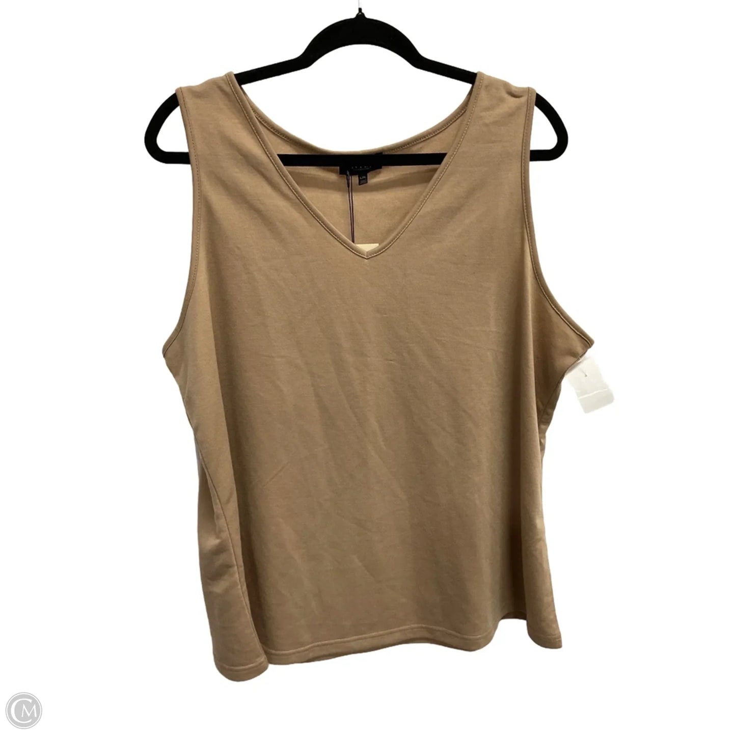 Top Sleeveless Basic By Not Your Daughters Jeans In Tan, Size: L