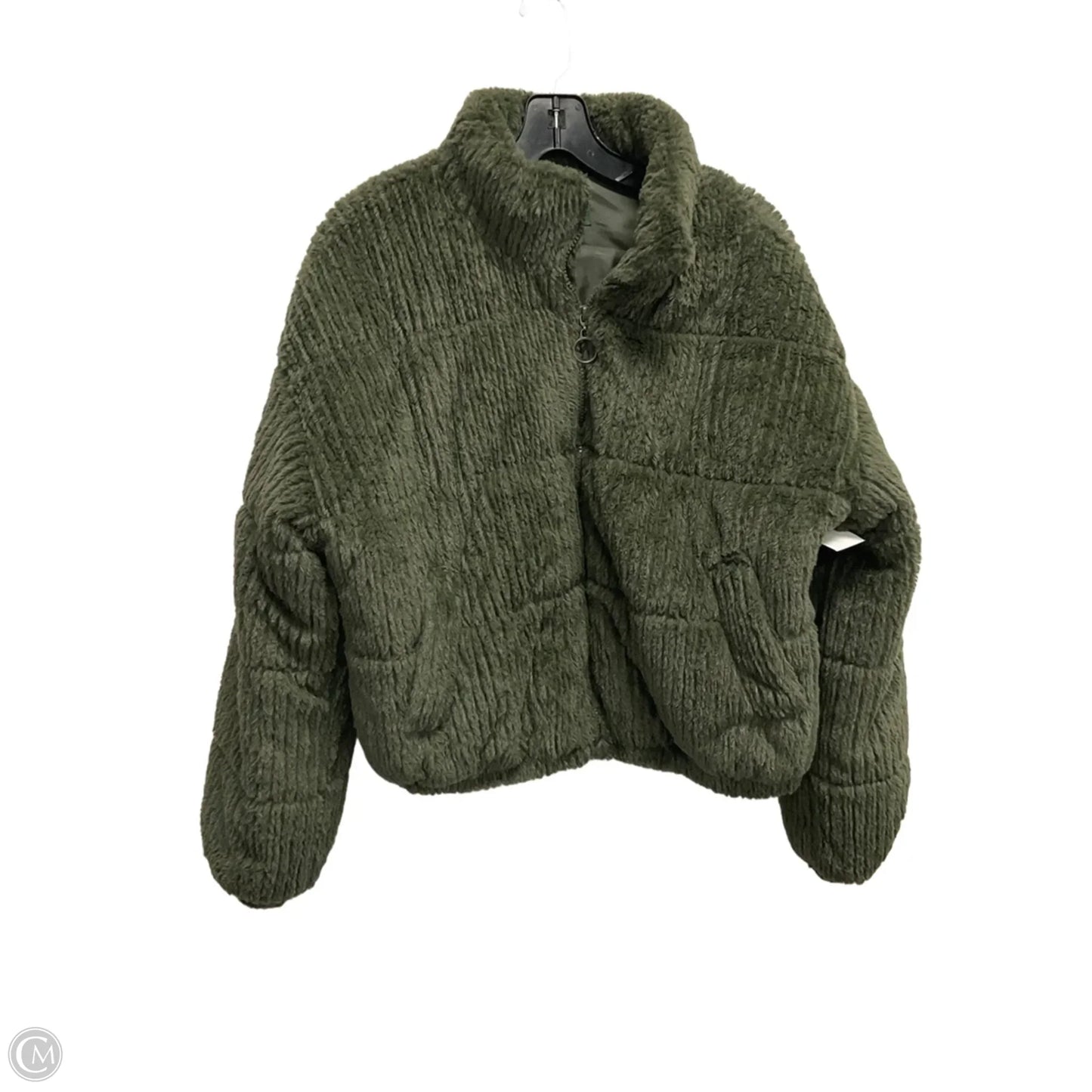 Coat Faux Fur & Sherpa By Wild Fable In Green, Size: S