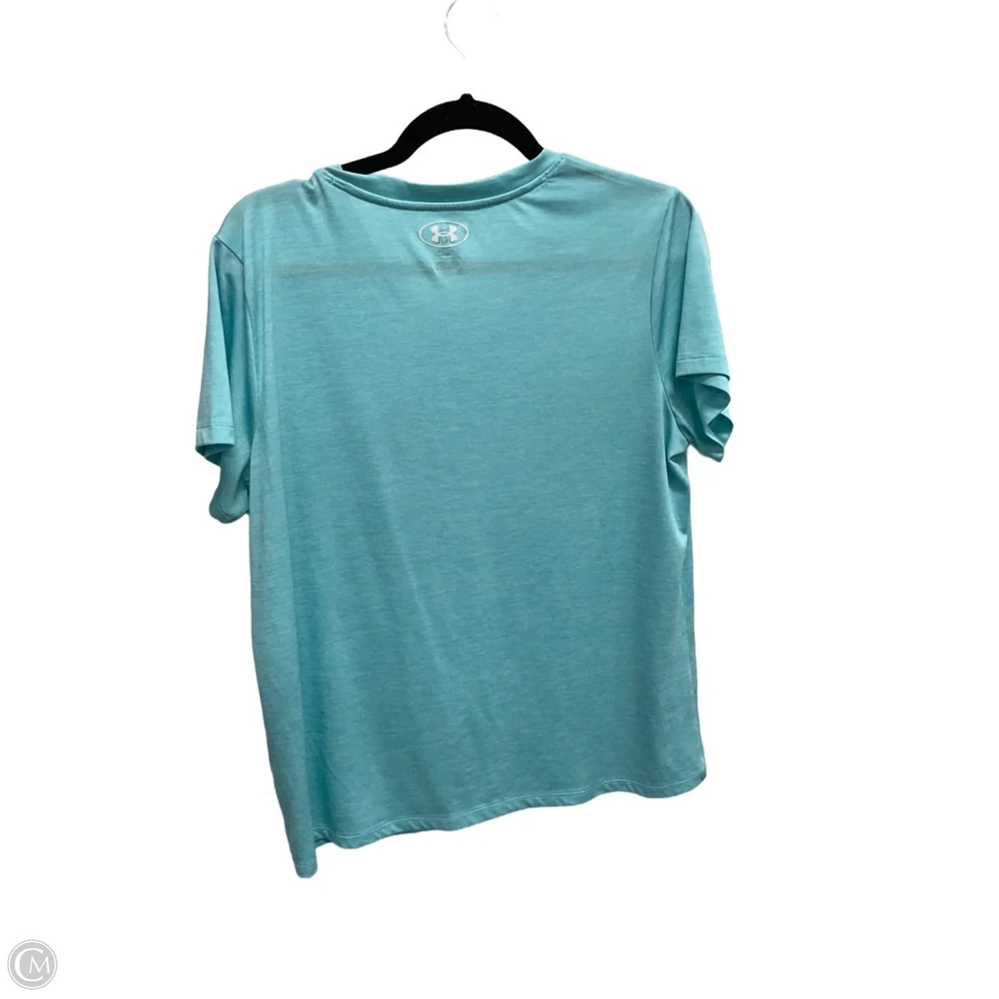 Athletic Top Short Sleeve By Under Armour In Blue, Size: L