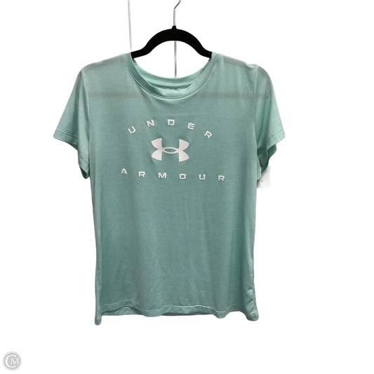 Athletic Top Short Sleeve By Under Armour In Blue, Size: L