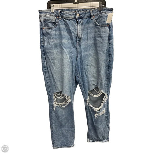 Jeans Straight By American Eagle In Blue, Size: 16