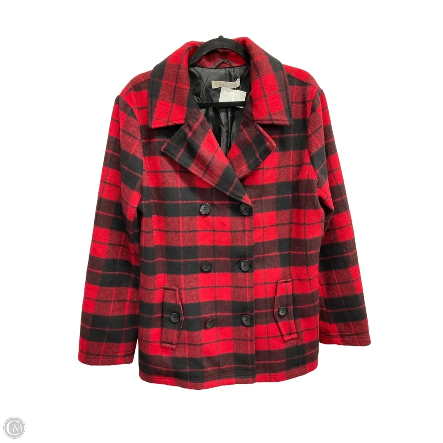Coat Wool By New York And Co In Red, Size: Xl