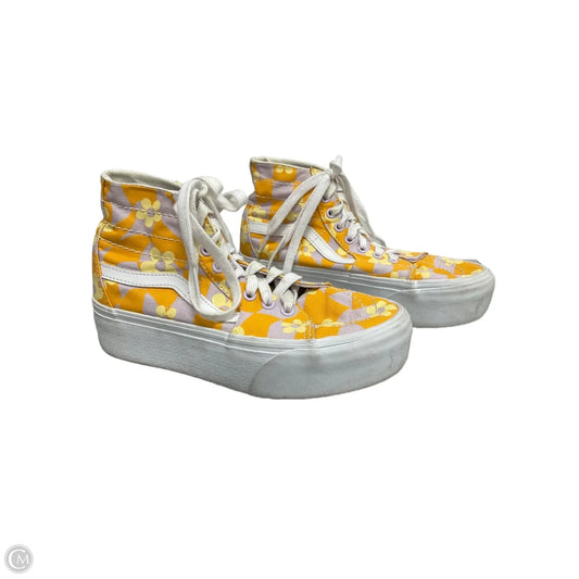 Shoes Sneakers Platform By Vans In Floral Print, Size: 7