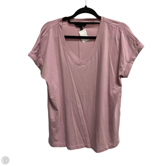 Top Short Sleeve Basic By Banana Republic In Pink, Size: M