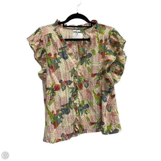 Top Short Sleeve By Voy In Multi-colored, Size: L
