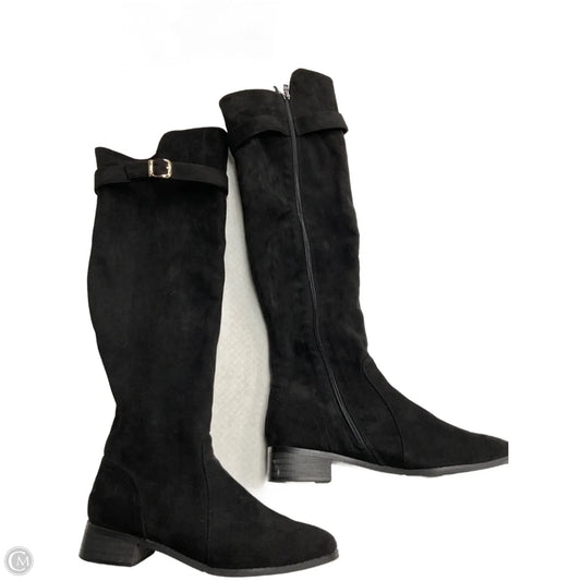 Boots Knee Heels By Clothes Mentor In Black, Size: 10