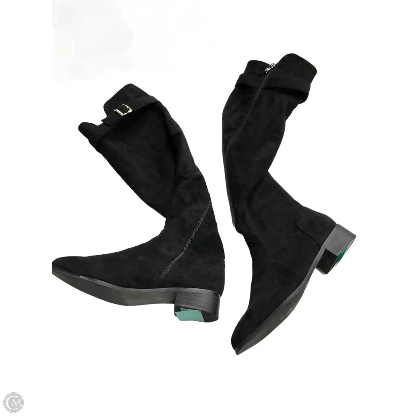 Boots Knee Heels By Clothes Mentor In Black, Size: 10