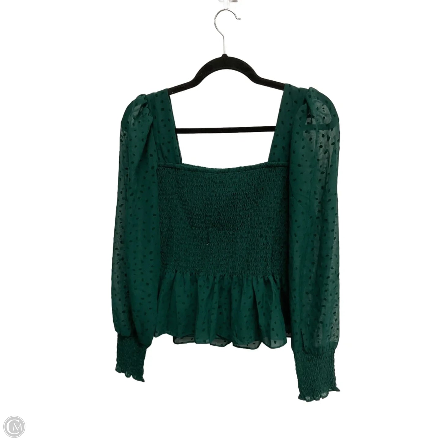 Blouse Long Sleeve By Nine West In Green, Size: M