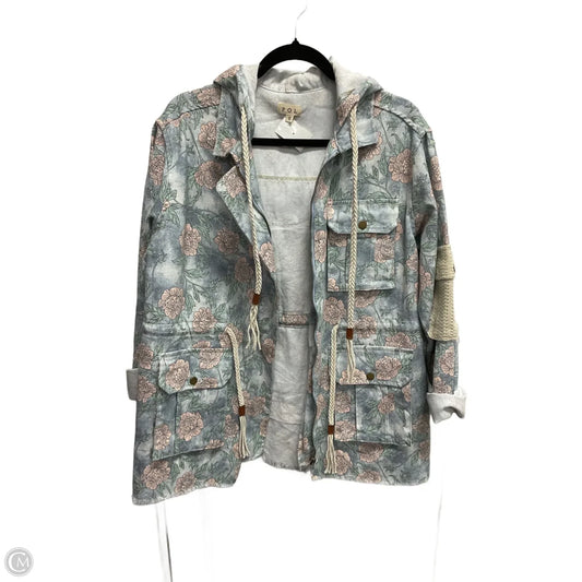 Jacket Denim By Pol In Floral Print, Size: S