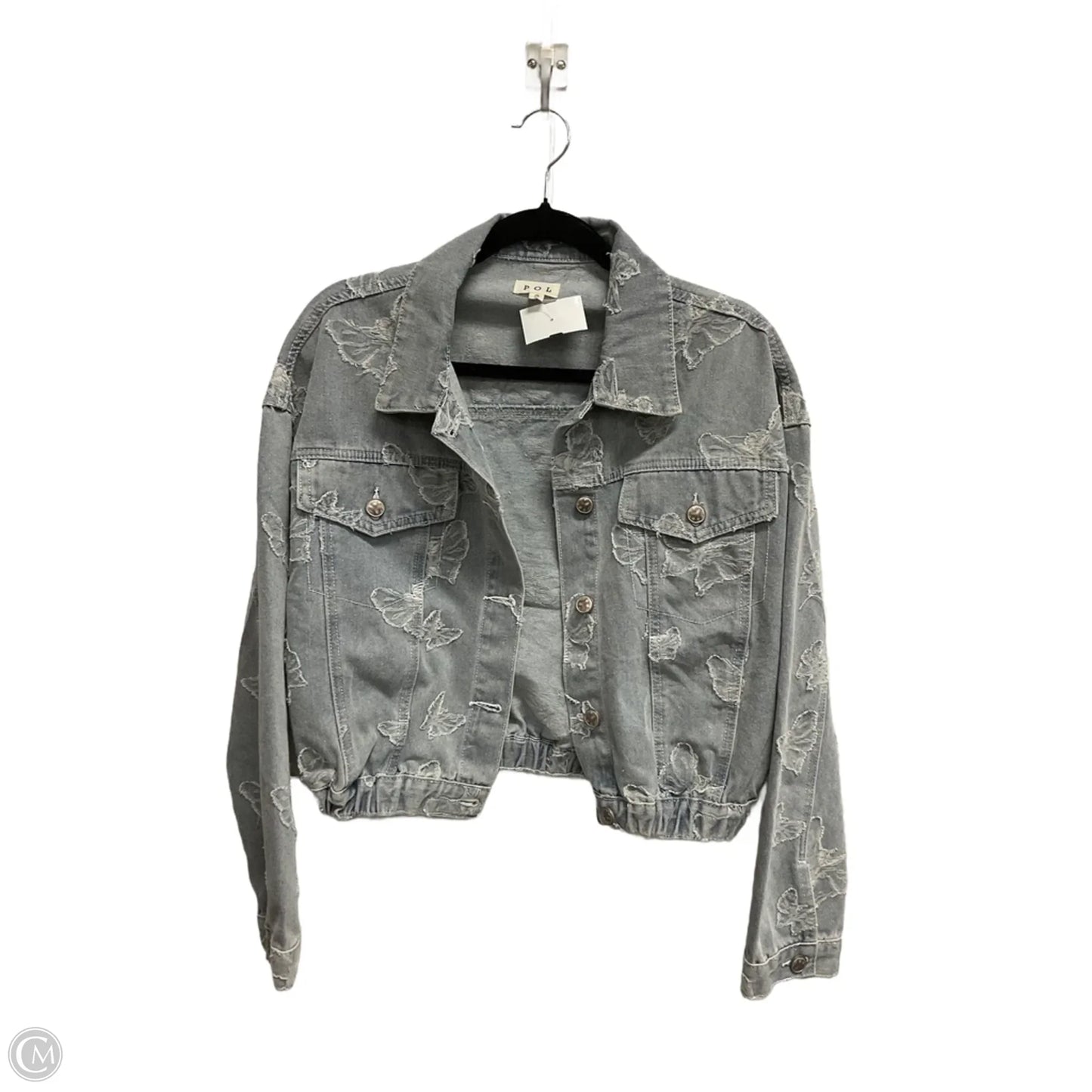 Jacket Denim By Pol In Blue, Size: S