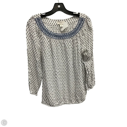 Top Long Sleeve By Loft In Multi-colored, Size: M