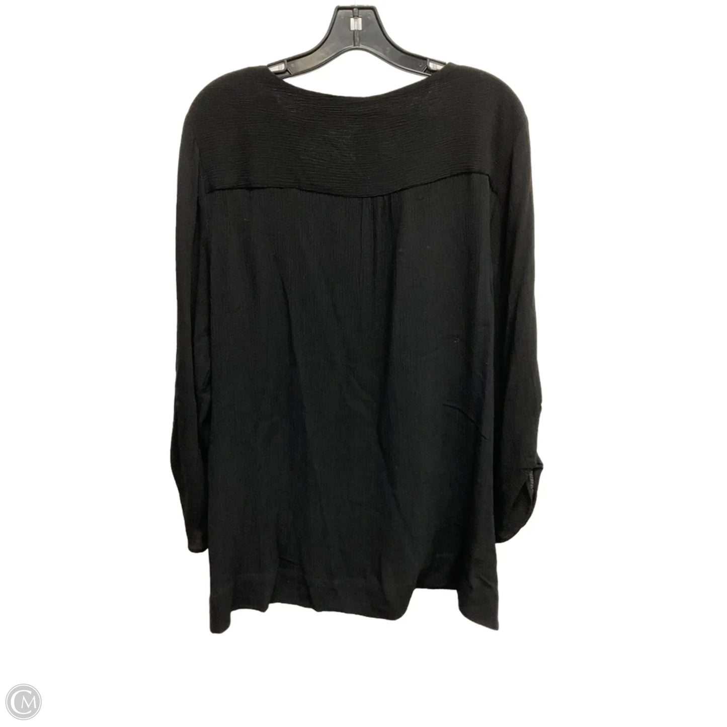 Blouse Long Sleeve By Cmc In Black, Size: Xl