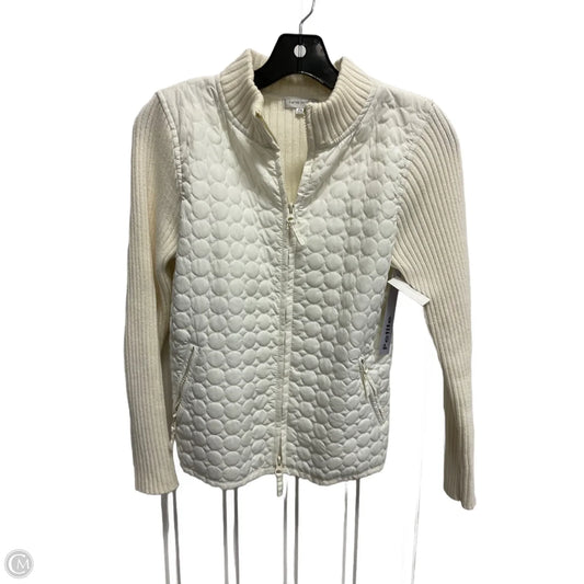 Jacket Puffer & Quilted By Harve Bernard In White, Size: Mp