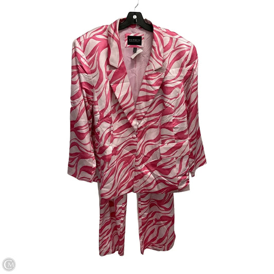 Pants Suit 2pc By Eloquii In Pink, Size: 26
