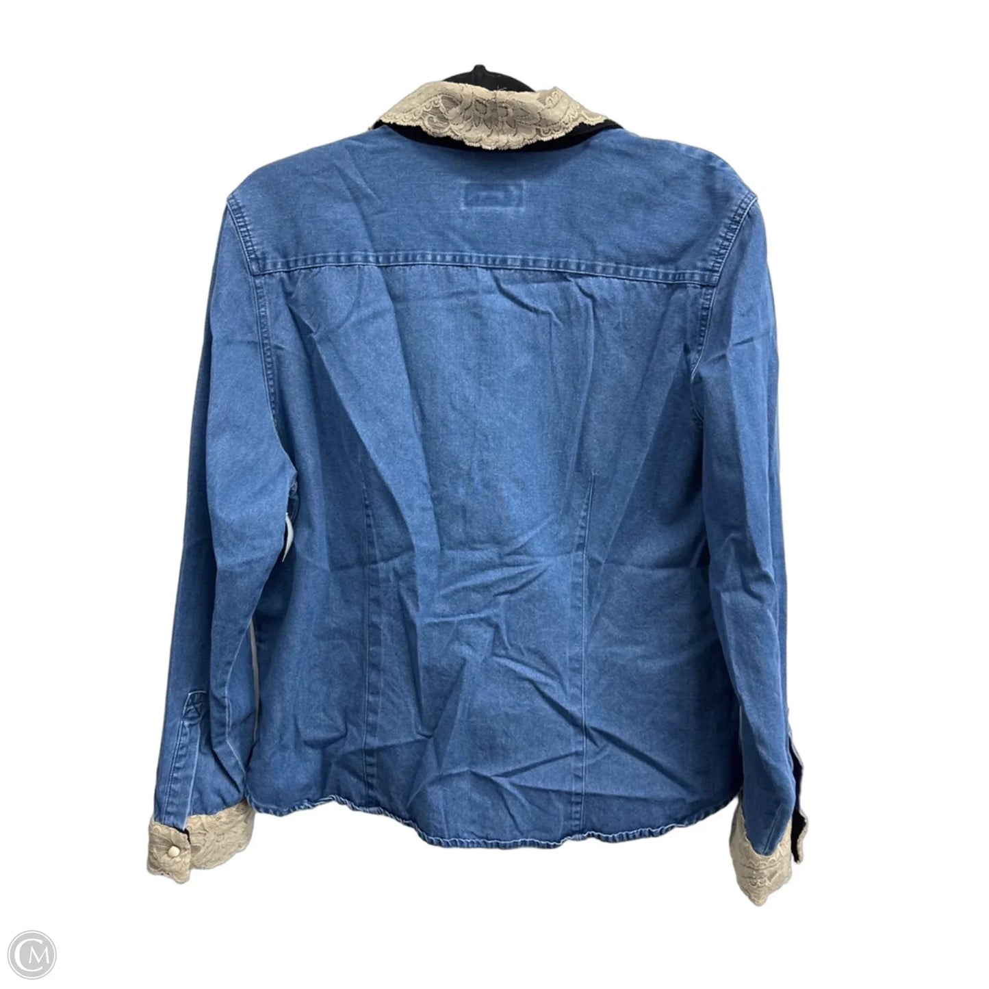 Top Long Sleeve By Talbots In Blue, Size: L