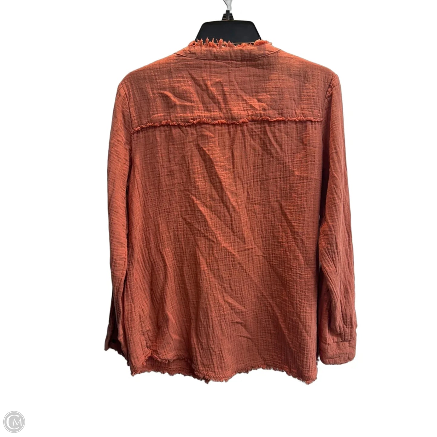 Top Long Sleeve By Natural Reflections In Orange, Size: S