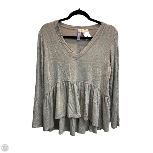 Top Long Sleeve By Alya In Grey, Size: Xs